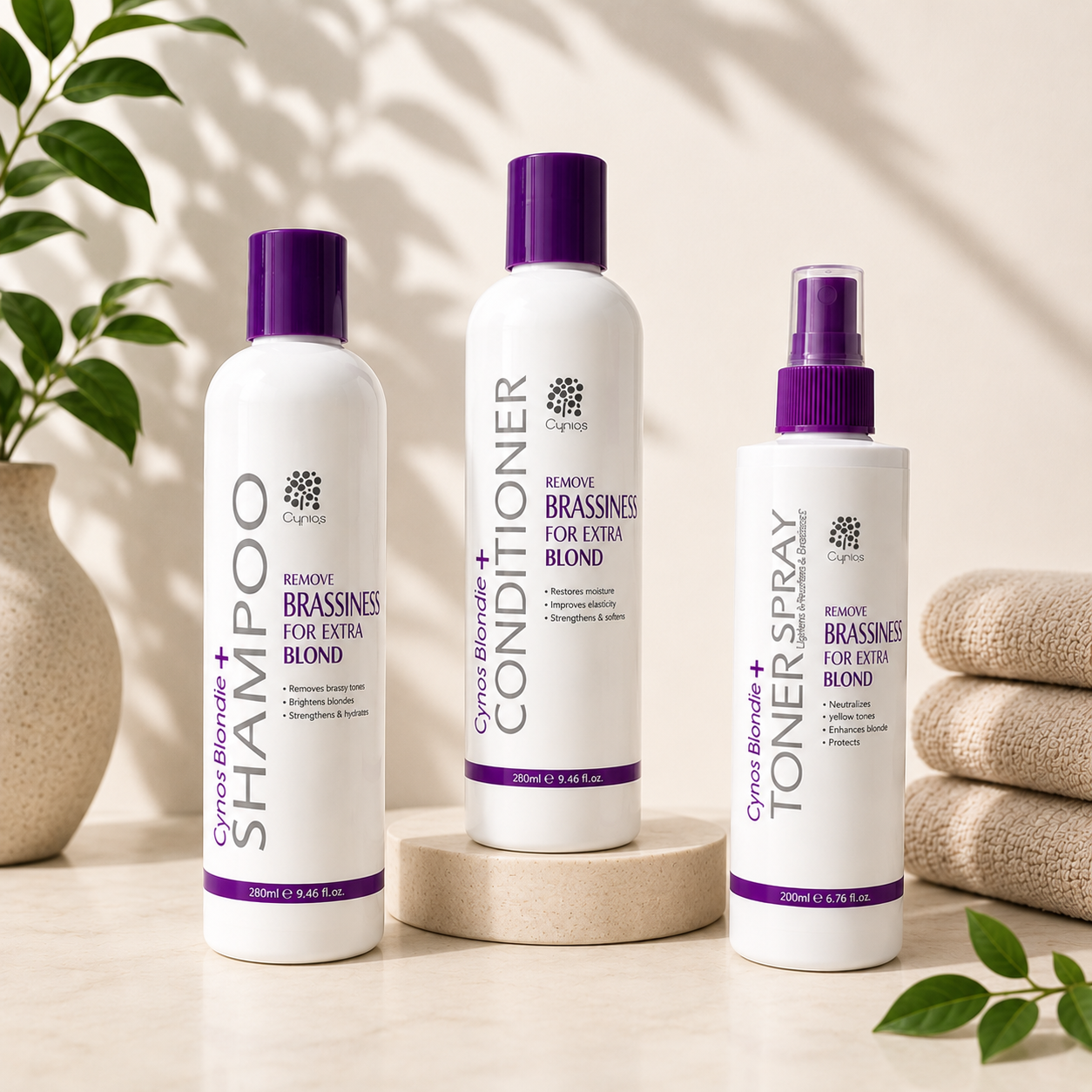 Cynos Blondie+ Anti-Brassy Hair Care Trio