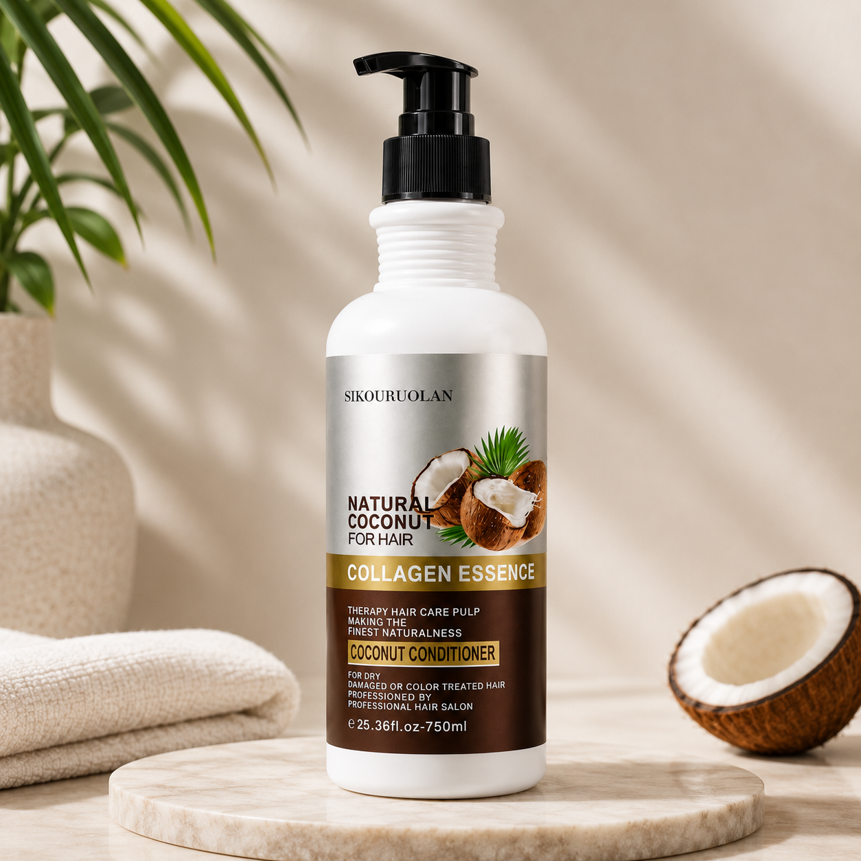 Kouruolan Natural Coconut for Hair Collagen Essence Coconut Conditioner (750ml)