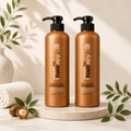 Cynos Argan Oil Thairapy combo, featuring a shampoo and a conditioner