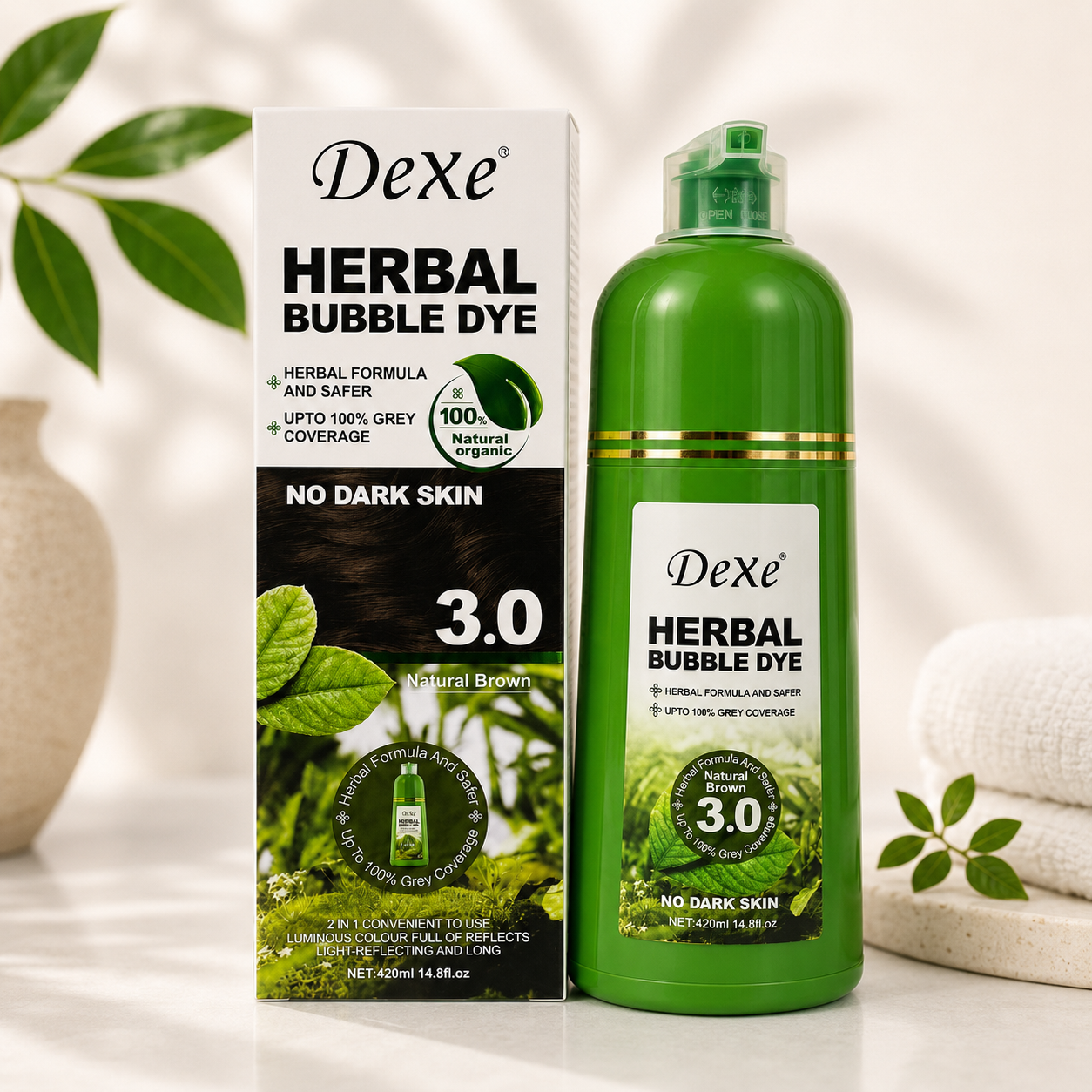 Dexe Herbal Bubble Dye (3.0 Natural Brown)