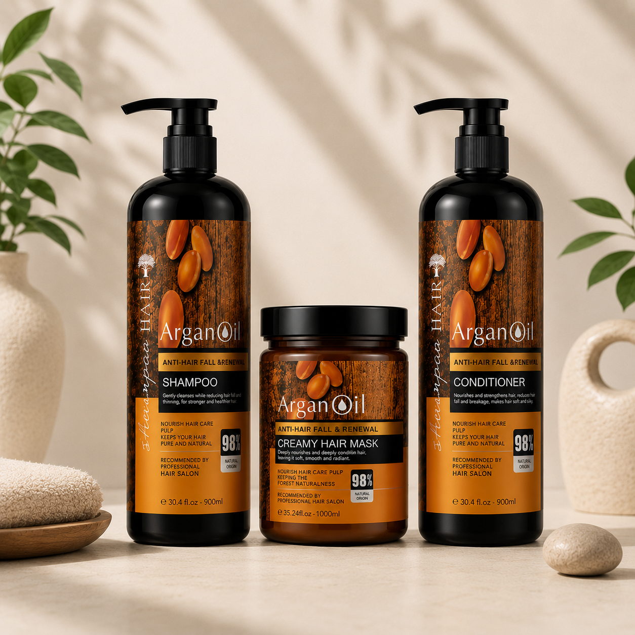 Argan Oil Anti-Hair Fall & Renewal hair care set