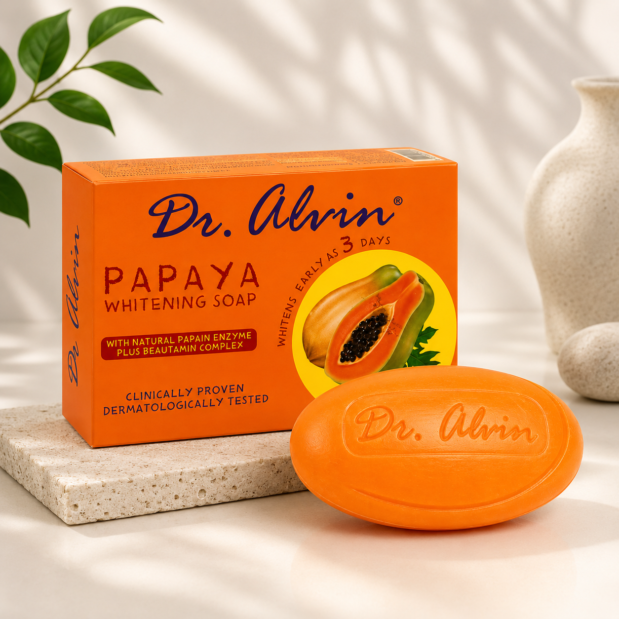 Dr. Alvin® Papaya Whitening Soap (90g)