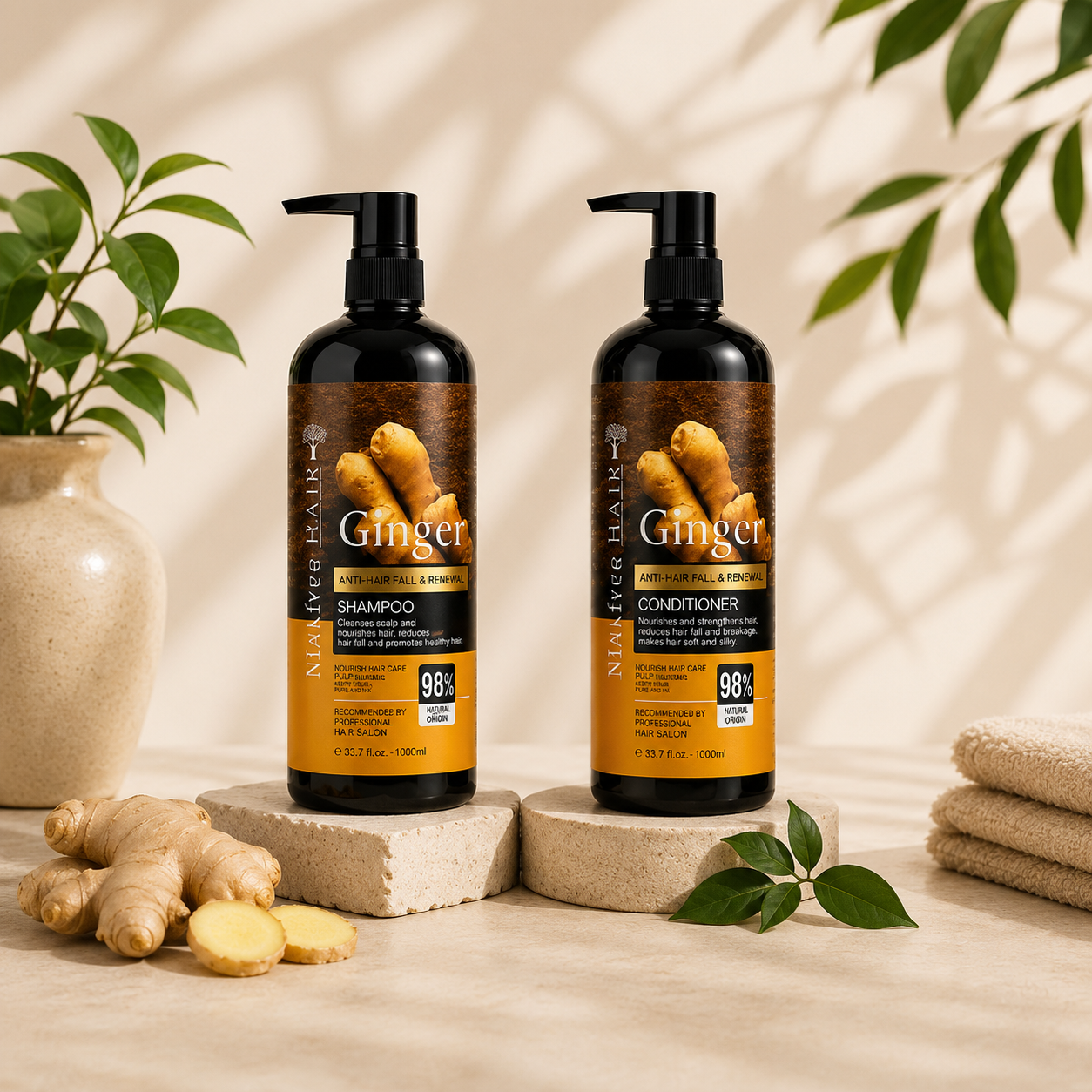 Root Renewal Ginger Shampoo &amp; Conditioner Duo