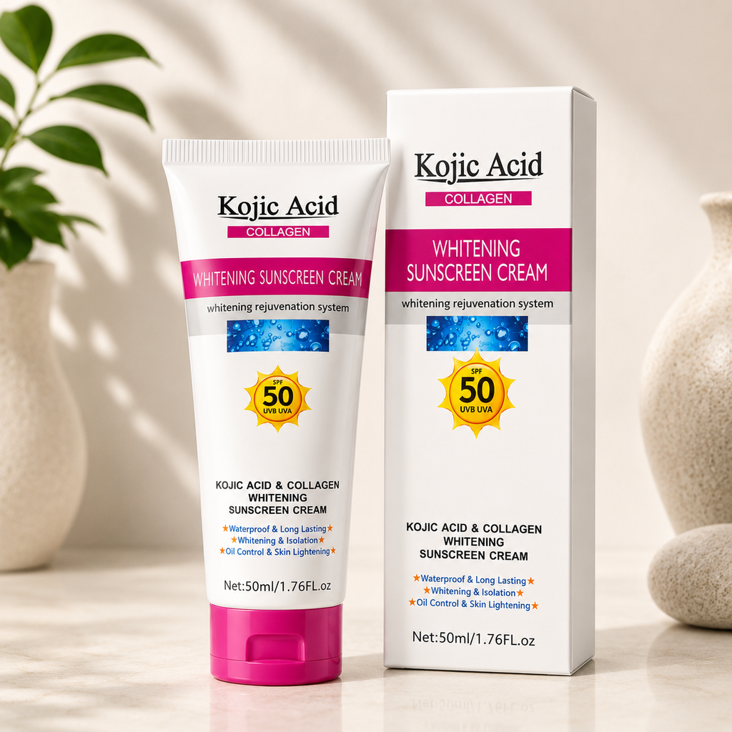 Premium Kojic Acid & Collagen Whitening Sunscreen Cream (SPF 50)