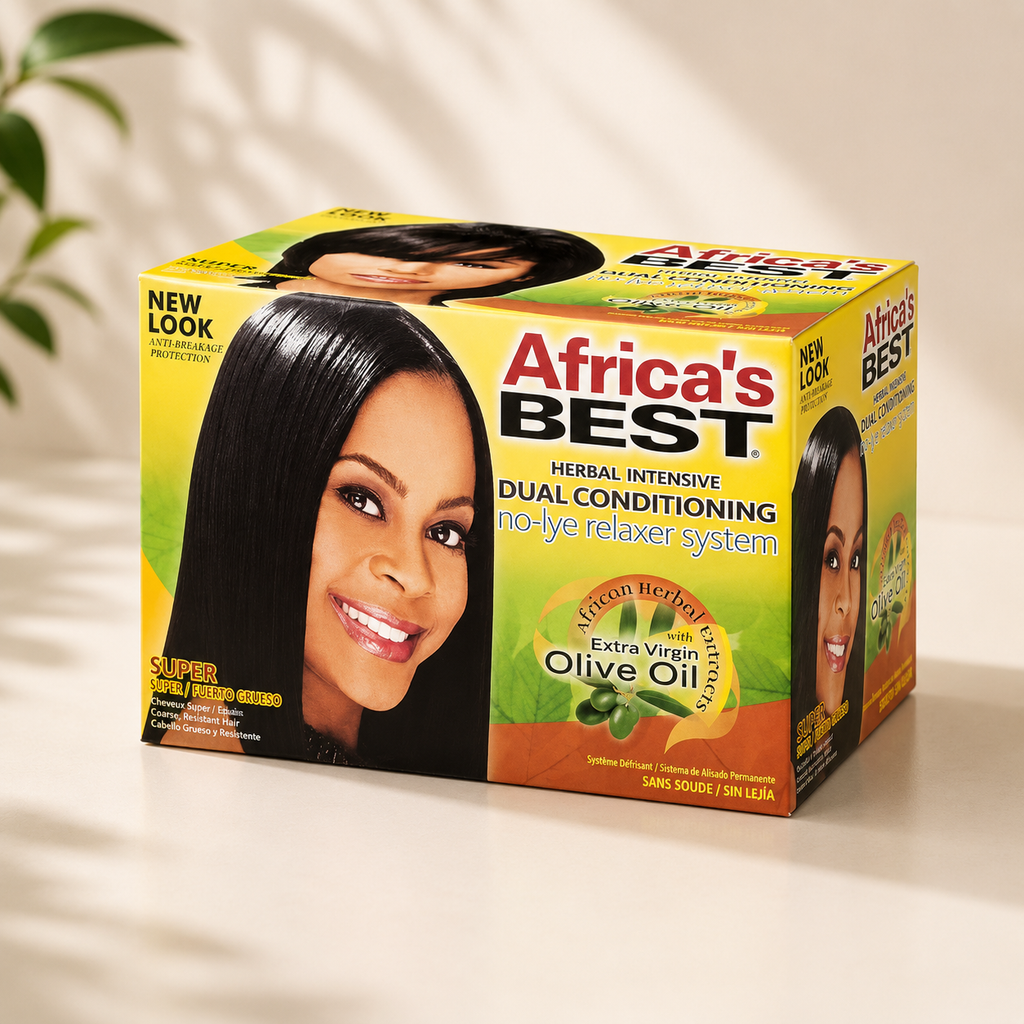 Africa’s Best Herbal Intensive No-lye Relaxer Kit Super– Dual Conditioning Formula with Olive Oil (Copy)