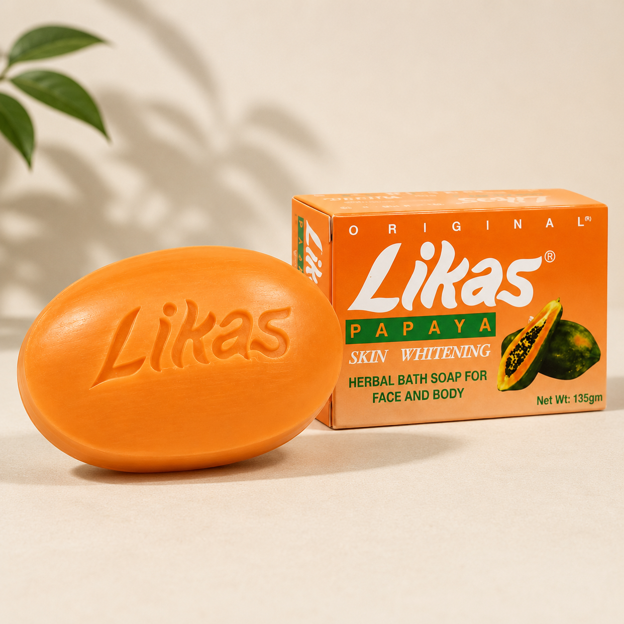 Likas Original Papaya Skin Whitening Herbal Bath Soap (135g)