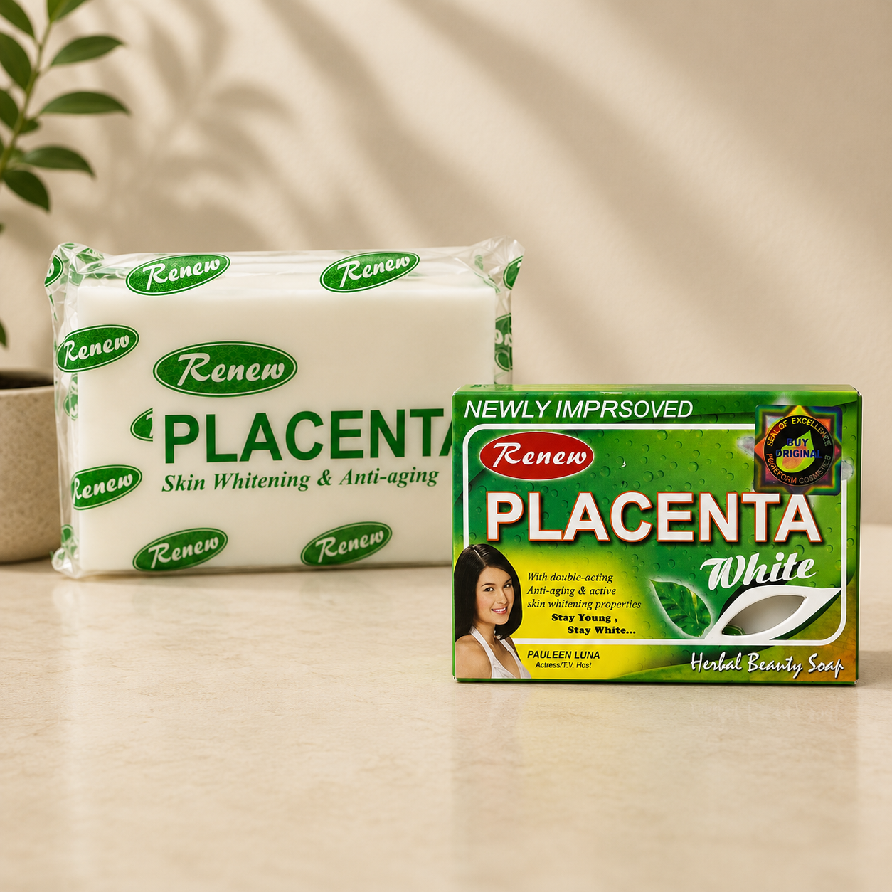 Renew Placenta White Herbal Beauty Soap