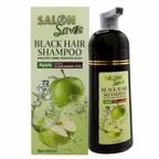 Salon Saga Black Hair Shampoo – Apple Extract Instant Grey Coverage (400ml)
