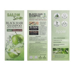 Salon Saga Black Hair Shampoo – Apple Extract Instant Grey Coverage (400ml)