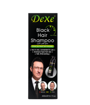 Dexe Black Hair Shampoo – Instant Grey Coverage Shampoo (400ml)