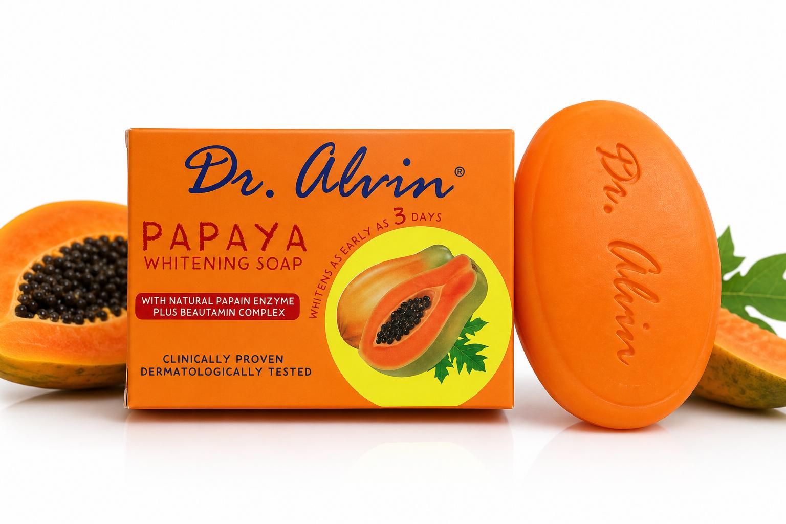 Dr. Alvin® Papaya Whitening Soap (90g)
