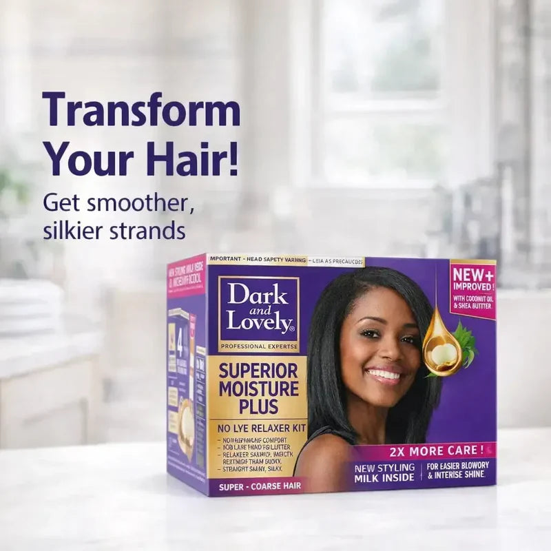 Dark & Lovely - Superior Moisture Plus No Lye Relaxer Kit Super
