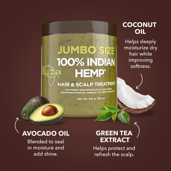 Kuza 100% Indian Hemp Hair & Scalp Treatment.