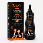 Dexe Argan Speedy Hair Color Shampoo – Instant Black Hair in 5 Minutes | Grey Coverage | Enriched with Argan Oil