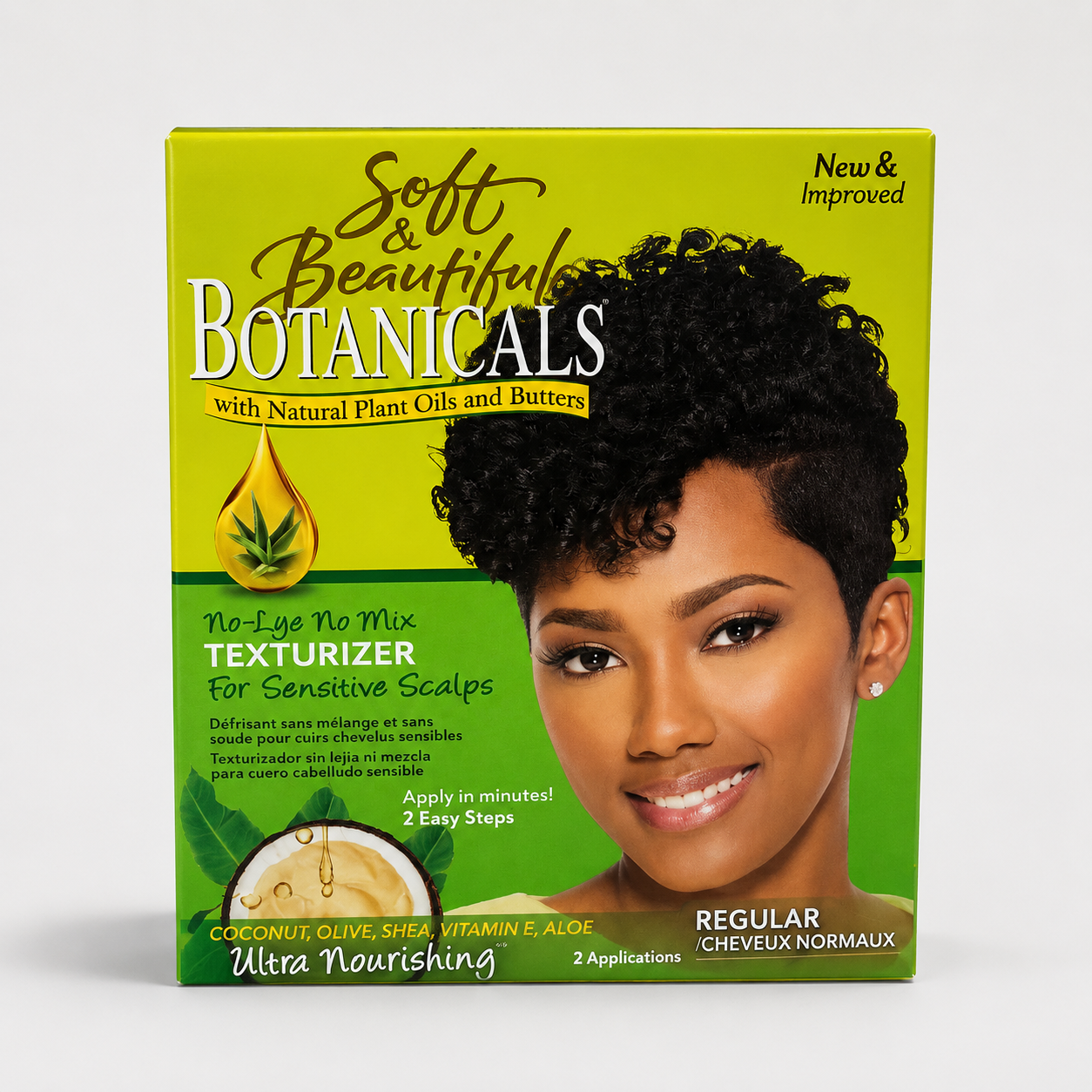 Soft & Beautiful Botanicals No-Lye No-Mix Texturizer (Regular) – Ultra Nourishing Formula