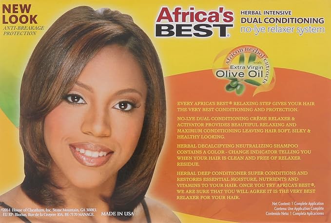 Africa’s Best Herbal Intensive No-lye Relaxer Kit Super– Dual Conditioning Formula with Olive Oil (Copy)