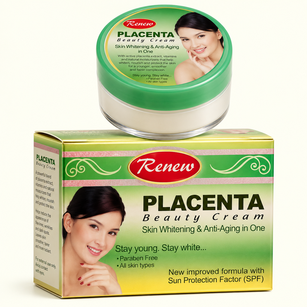 Renew Placenta Beauty Cream – Skin Whitening & Anti-Aging Face Cream with SPF